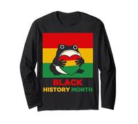 Grumpy Frog Japanese Men Women Kids Black History Month Manche Longue