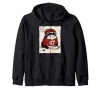 Grumpy Frog Joueur de Hockey drôle 6-7 Six Seven Anime Japonais Sweat à Capuche