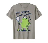 Grumpy Frog Tennis We Serve At Dawn Amusant Halloween T-Shirt