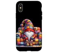 Grumpy Hippie Dad Gnome Sitting On A Sofa For Garden Lover Coque pour iPhone X/XS