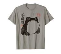 Grumpy Japanese Frog Funny Vintage Graphic T-Shirt