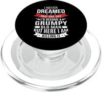 Grumpy Old Man Dream - Over The Hill and Senior Citizen PopSockets PopGrip pour MagSafe