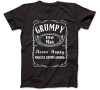 Grumpy Old Man Git Dad Grandad Gift Funny Men T-Shirt Black Tee S Black XL
