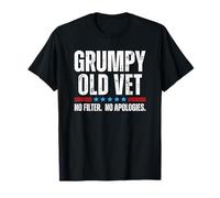 Grumpy Old Vet No Filter No Apologies T-Shirt