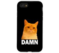Grumpy Orange Cat Damn Meme Funny Weird Cat Face Meme Coque pour iPhone SE (2020) / 7/8