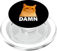 Grumpy Orange Cat Damn Meme Funny Weird Cat Face Meme PopSockets PopGrip pour MagSafe