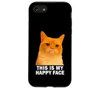 Grumpy Orange Cat This is My Happy Face Funny Weird Cat Meme Coque pour iPhone SE (2020) / 7/8
