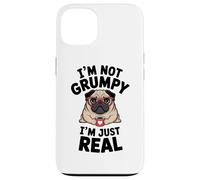 Grumpy Pug Coffee Lover Keeping It Real Sarcastic Dog Humour Coque pour iPhone 13