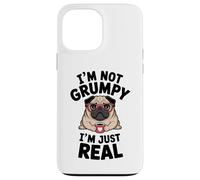 Grumpy Pug Coffee Lover Keeping It Real Sarcastic Dog Humour Coque pour iPhone 13 Pro Max