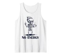Grumpy Squelette No Energy Funny Coffee Meme Débardeur