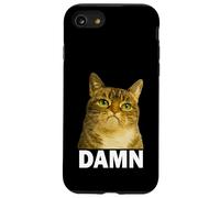 Grumpy Tabby Cat Damn Meme Funny Weird Cat Face Meme Coque pour iPhone SE (2020) / 7/8