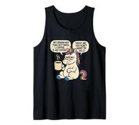 Grumpy Unicorn Coffee Lover Funny Sarcastic Cafeine Addict Débardeur
