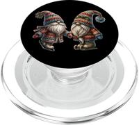 Grumpy Xmas Grandpa Gnomes Love Ice Skating Funny Christmas PopSockets PopGrip pour MagSafe