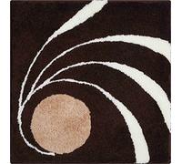 Grund Tapis de Bain Design COLANI, Ultra Doux et Absorbant, Antidérapant, 5 Ans de Garantie, Colani 18, Petit Tapis 60x60 cm, Marron