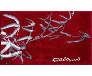 Grund Tapis de Bain Design COLANI, Ultra Doux et Absorbant, Antidérapant, 5 Ans de Garantie, Colani 23, Tapis de Bain 60x100 cm, Rouge