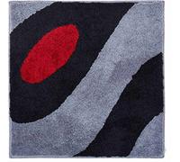 Grund Colani 35 Tapis de Bain, Polyacrylique Ultrasoft, Gris Clair-Noir, 60x60 cm