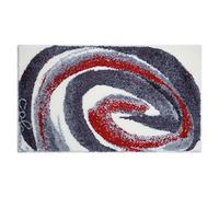 Grund Tapis de Bain Design COLANI, Ultra Doux et Absorbant, Antidérapant, 5 Ans de Garantie, Colani 42, Petit Tapis 50x60 cm, Rouge Gris