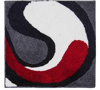 Grund Tapis de Bain Design COLANI, Ultra Doux et Absorbant, Antidérapant, 5 Ans de Garantie, Colani 7B, Petit Tapis 60x60 cm, Gris-Blanc