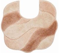 Grund Tapis de Bain, Ultra Doux et Absorbant, Antidérapant, 5 Ans de Garantie, Carmen, Tapis de WC avec Découpe 55x50 cm, Beige