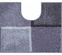 Grund Tapis de Bain, Ultra Doux et Absorbant, Antidérapant, 5 Ans de Garantie, DIVISO, Tapis de WC avec Découpe 50x60 cm, Gris