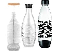 Grunda Goupillon de 35 cm Compatible avec Bouteille en Verre Sodastream, Brosse de Nettoyage Anti-Rayures, Brosse de Nettoyage avec Ajustement Parfait pour Carafe en Verre
