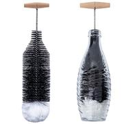 Grunda Goupillon de 35 cm compatible avec les bouteilles en verre Sodastream, brosse de nettoyage sans rayures, élimine la saleté tenace, brosse de nettoyage avec ajustement parfait