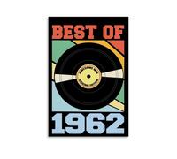Grundaf Best of 1962 Poster rétro sur toile pour bureau, maison, bar, décoration murale 20 x 30 cm