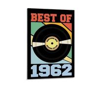 Grundaf Best of 1962 Poster rétro sur toile pour bureau, maison, bar, décoration murale 30 x 45 cm