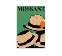 Grundaf French Fashion Store Art Poster rétro sur toile Décoration murale pour bureau, maison, bar 50 x 75 cm