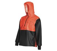 Grundéns Pull-Over Neptune pour Hommes pour la Pêche Commerciale Anorak, Imperméable, Ajustable, Orange, M