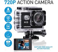 Grundig Action Cam 720P caméra d'action étanche - caméra sous-marine - écran et accessoires de caméra - noir