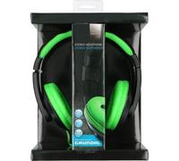 Grundig Casque intra-auriculaire filaire stéréo 3,5 mm avec bandeau réglable Vert
