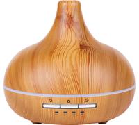 Grundig Diffuseur Huiles Essentielles 300ml - Humidificateur d'air Électrique avec LED et Minuterie - Diffuseur pour Huiles Essentielles sans Fil - Brun - Bambú