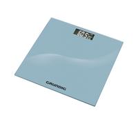 Grundig Balance Pèse Personne - Balance Connectée Jusqu¿à 180KG - Pèse Personnes Connectée avec Écran LCD et Affichage Température - Kg ou Lb - Arrêt Automatique - Verre Trempé - Argent