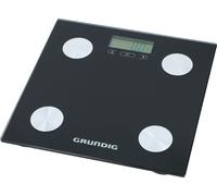 Grundig Balance Pèse-personne numérique avec analyse corporelle : masse graisseuse et musculaire - mémoire 12 personnes - Max 180 Kg - verre - noir
