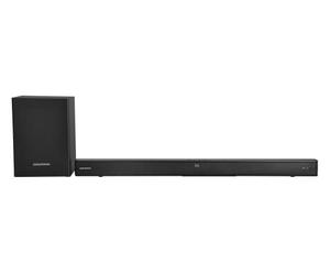 GRUNDIG, Barre de Son 2,1 Bluetooth, 110W RMS Caisson de Basse déporté SS Fil, Allumage Auto HDMI Arc, Optique, Lecteur USB, Télécommande, 92 x 6,5 x 9,5cm, Noir