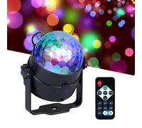 Grundig Boule Disco - Boule a Facette avec Changement de Couleur et Mode Musique - Jeux de Lumiere pour Soiree avec Telecommande - Jeu de Lumiere avec Vitesse de Rotation et Flash Reglable