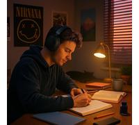 Grundig Casque Bluetooth supra-auriculaire - Casque sans fil avec Active Noise Cancelling (ANC), Microphone intégré, 36h d'autonomie, Bluetooth 5.3 - Noir