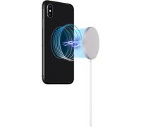 Grundig Chargeur magnétique Qi - 15W - Câble USB-C 1 mètre inclus - Protège contre les surintensités - Design compact - Argenté