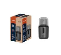 Grundig CM 7460 Moulin à café compact, commande manuelle, 4 lames en acier inoxydable, 180 W, broyeur à percussion et bol en acier inoxydable, jusqu'à 55 g de café fraîchement moulu,