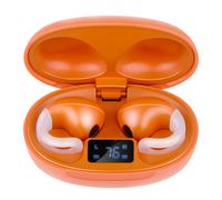 Grundig Écouteurs sans fil Bluetooth - Écouteurs intra-auriculaires avec écran LED et étui de chargement - Technologie OWS et chargeur USB-C - Orange