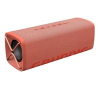 Grundig GBT Club Coral - Haut-parleur Bluetooth, boîte de son, basses, puissance de sortie totale de 20 W RMS, portée jusqu'à 20 mètres, autonomie de plus de 20 heures, fonction batterie externe, étanche, rouge