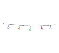 GRUNDIG Guirlande lumineuse mini boules de Noël - 20 ampoules LED - Multicolore - Éclairage de Noël pour l'intérieur - Fonctionne avec piles - Interrupteur marche/arrêt - 2,2 m - Argenté/transparent