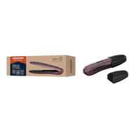 Grundig HS 6330 Mini Fer à Lisser de Voyage 3 Niveaux de Température (160/180/200°C), Petites Plaques, Revêtement Céramique, Ecran LE, Jusqu'à 32 Mn d'Autonomie et Arrêt de Sécurité Violet