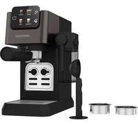 GRUNDIG KSM 5330 Machine à café avec réservoir à lait intégré, puissance 1628 W, pression de pompe 15 bar, double buse, écran tactile coloré, BrewSense, CreamyPro, Dark Inox/noir