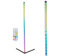 Grundig Lampadaire LED RGB 140 cm Noir Aluminium – Télécommande, variateur, minuterie