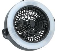 Grundig lampe de camping et ventilateur 2 en 1 - debout ou suspendu - 3x AA (exclusivité) - résistant aux intempéries - 360 degrés de rotation - lumière blanche chaude
