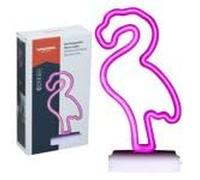 GRUNDIG Lampe de Table Flamingo Neon - sans Fil avec 42 LED - Lampe de Bureau LED USB-C Batterie - Lampe Ambiance Rose Chambre