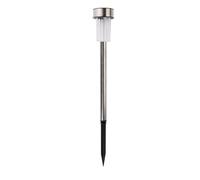 Grundig Lampe Solaire Exterieur - Lumiere Solaire 10 Pièces - Lampes de Jardin sur Piquet - Lumière Blanche - Résistant à l'Eau IP44 - Ø4,8 x 36,5 cm - Acier Inoxydable