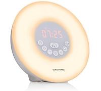 Grundig Lampes de Réveil - Radio Réveil - Enceinte Bluetooth - AUX et USB - Sons de la Nature - Blanc
